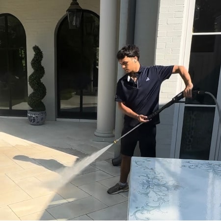 Pressure washing home